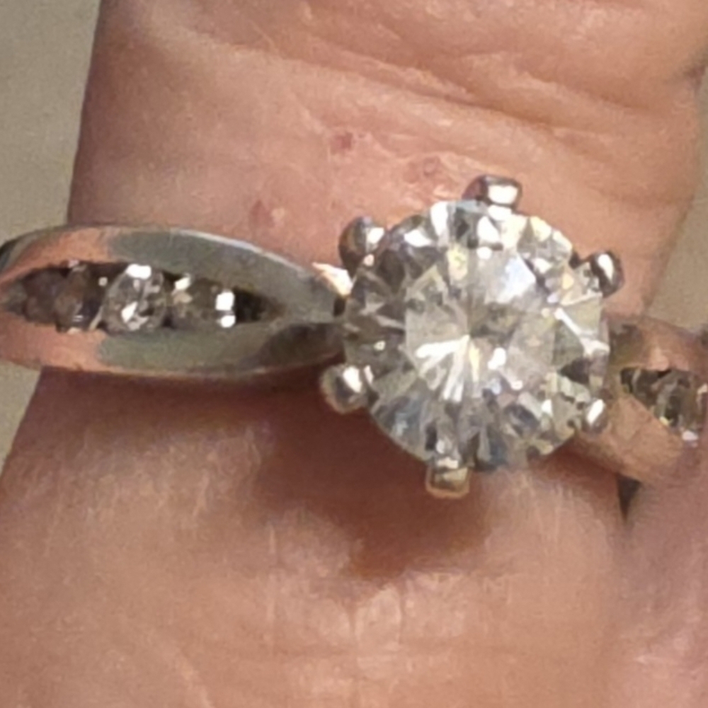 1CT DIAMOND CZ ENGAGEMENT WEDDING RING SIZE 7 SET IN STERLING SILVER 925 SIZE 7 - Picture 4 of 4